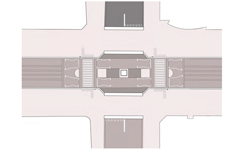 Image showing the layout of the George Street junction at Castle Street