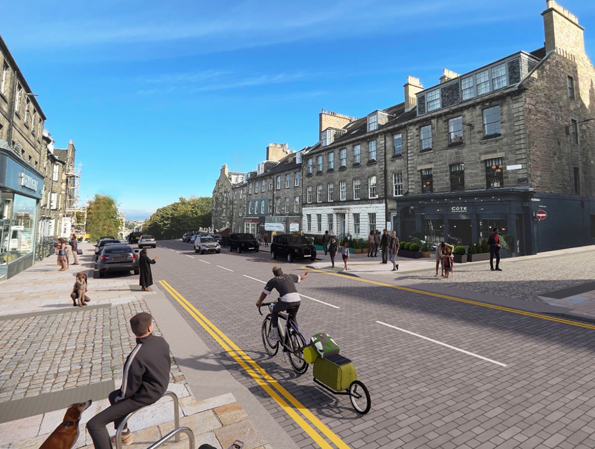Computer generated image of proposals for Frederick Street south.