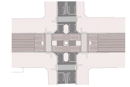 Image showing the layout of the George Street junction with Frederick Street
