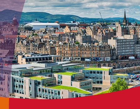 Aerial view of City of Edinburgh Council head office