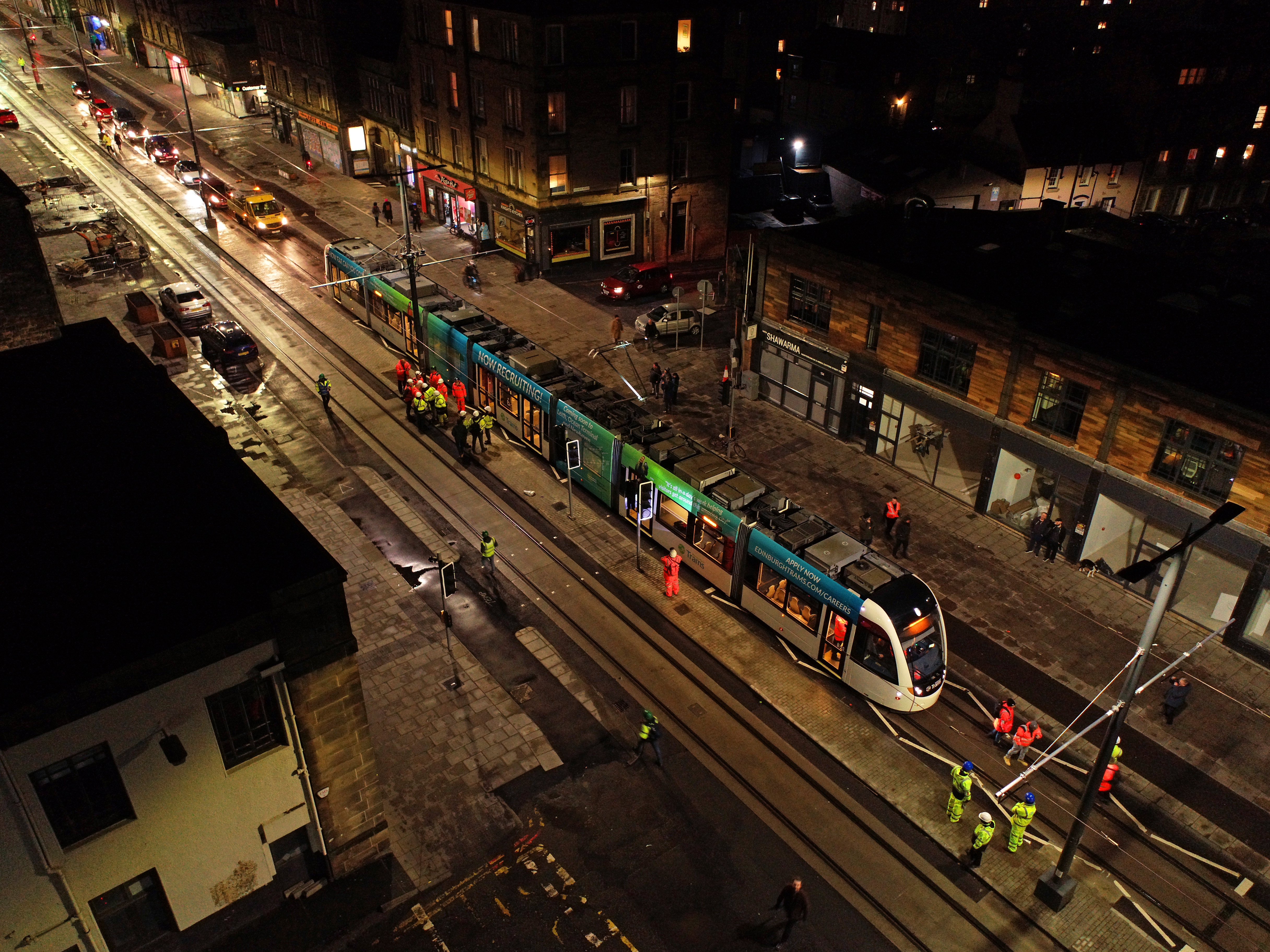Trams on Leith Walk