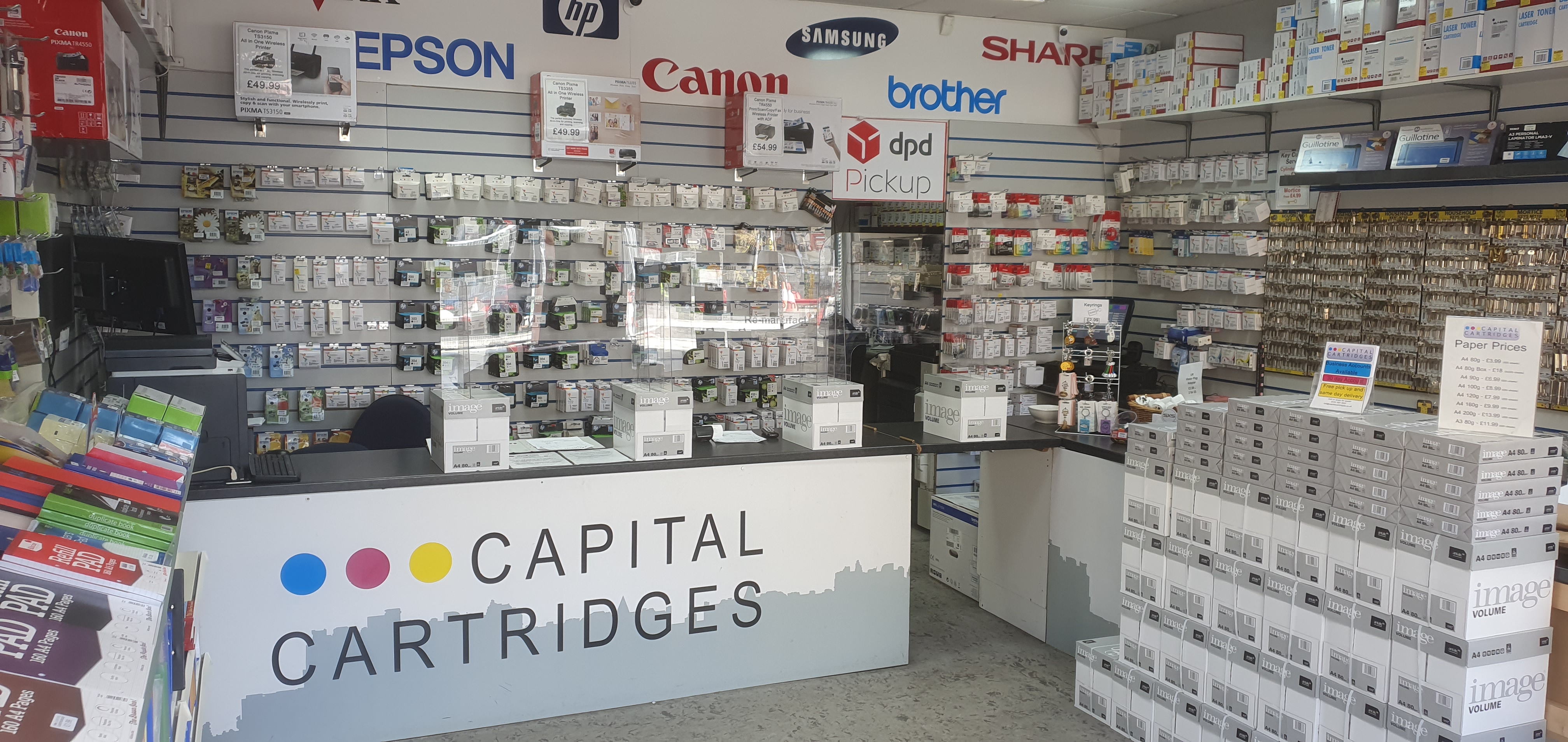 Inside the Capital Cartridges shop