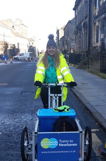 Person on a cargo bike