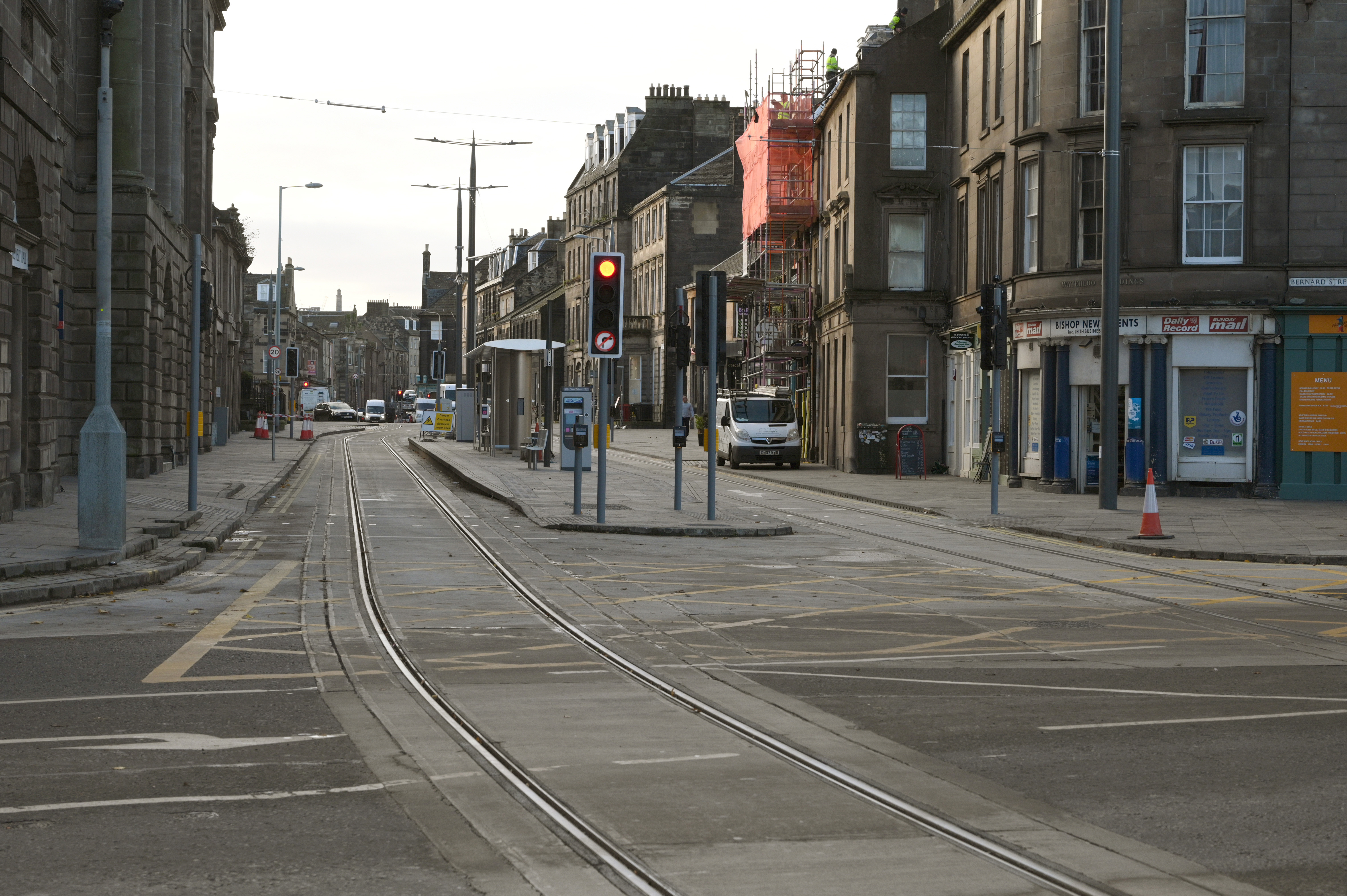 Photo of the Port of Leith Tram stop on Constitution Street