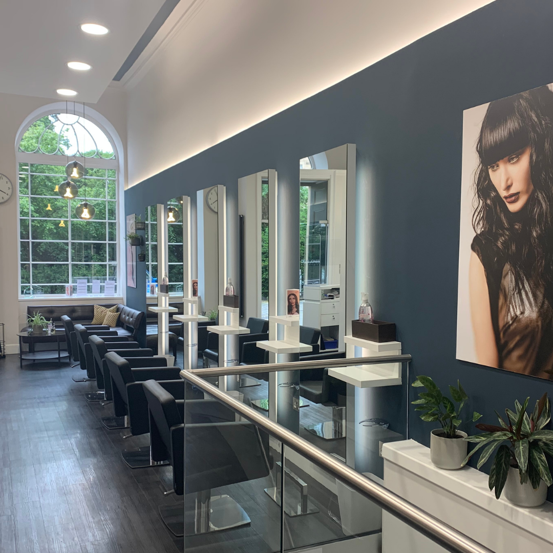 The inside of Dean Jones Hairdressing on Leith Walk.