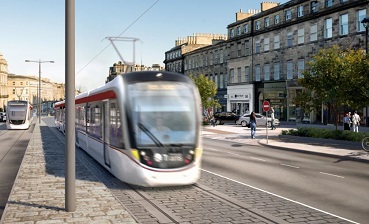 Edinburgh Tram at Elm Row