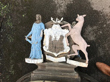 Edinburgh Coat of Arms which usually sits on top of London Road Pillar Clock. 