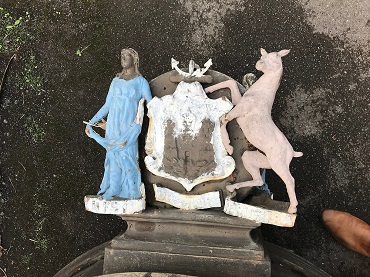 Edinburgh Coat of Arms which usually sits on top of London Road Pillar Clock.