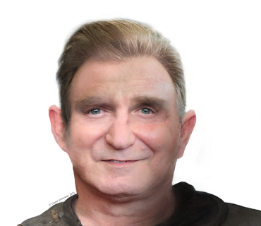 A facial reconstruction of a man from the human remains found during excavations on the project. 