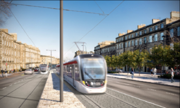 Tram at elm row