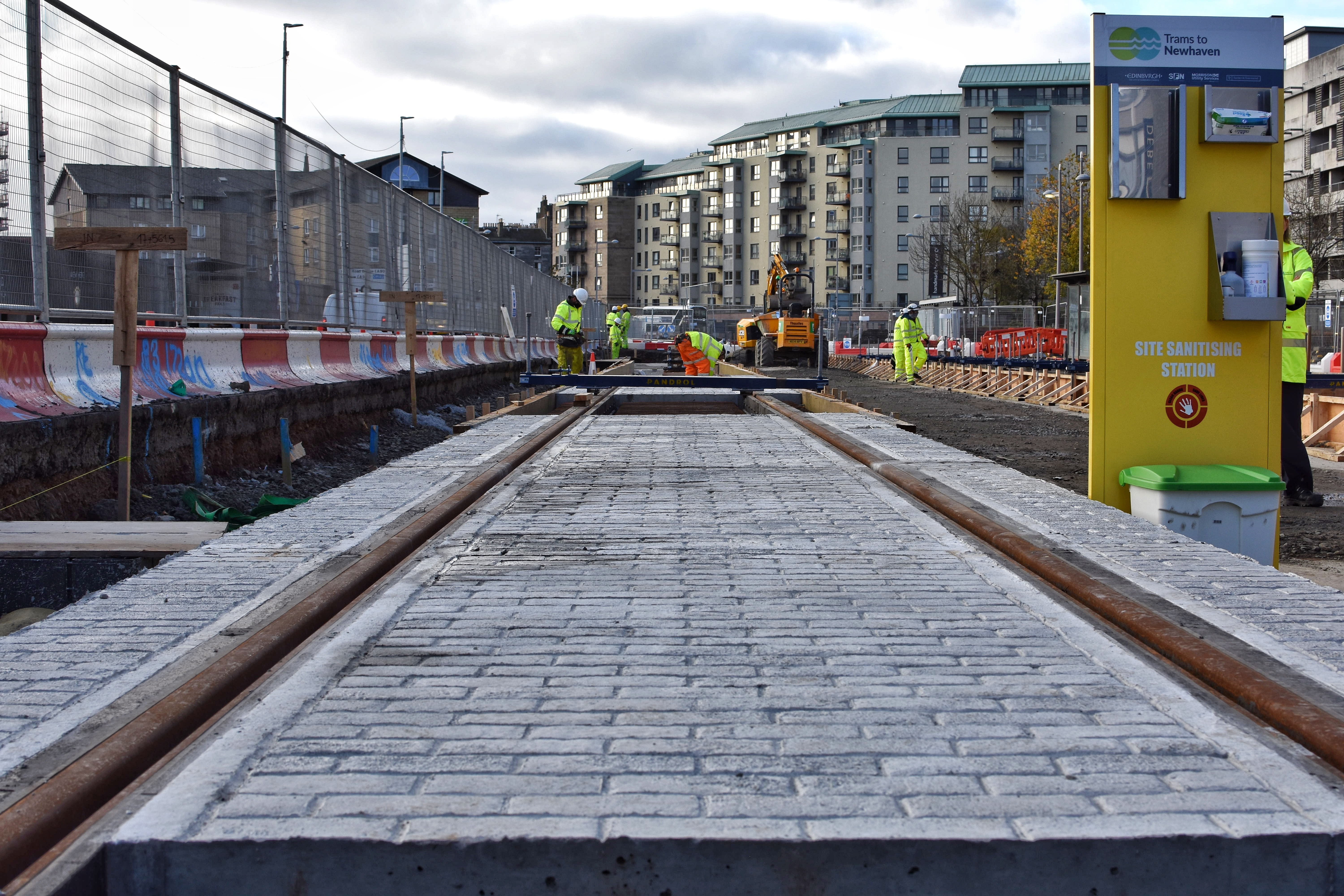 Newly installed track outside Ocean Terminal.